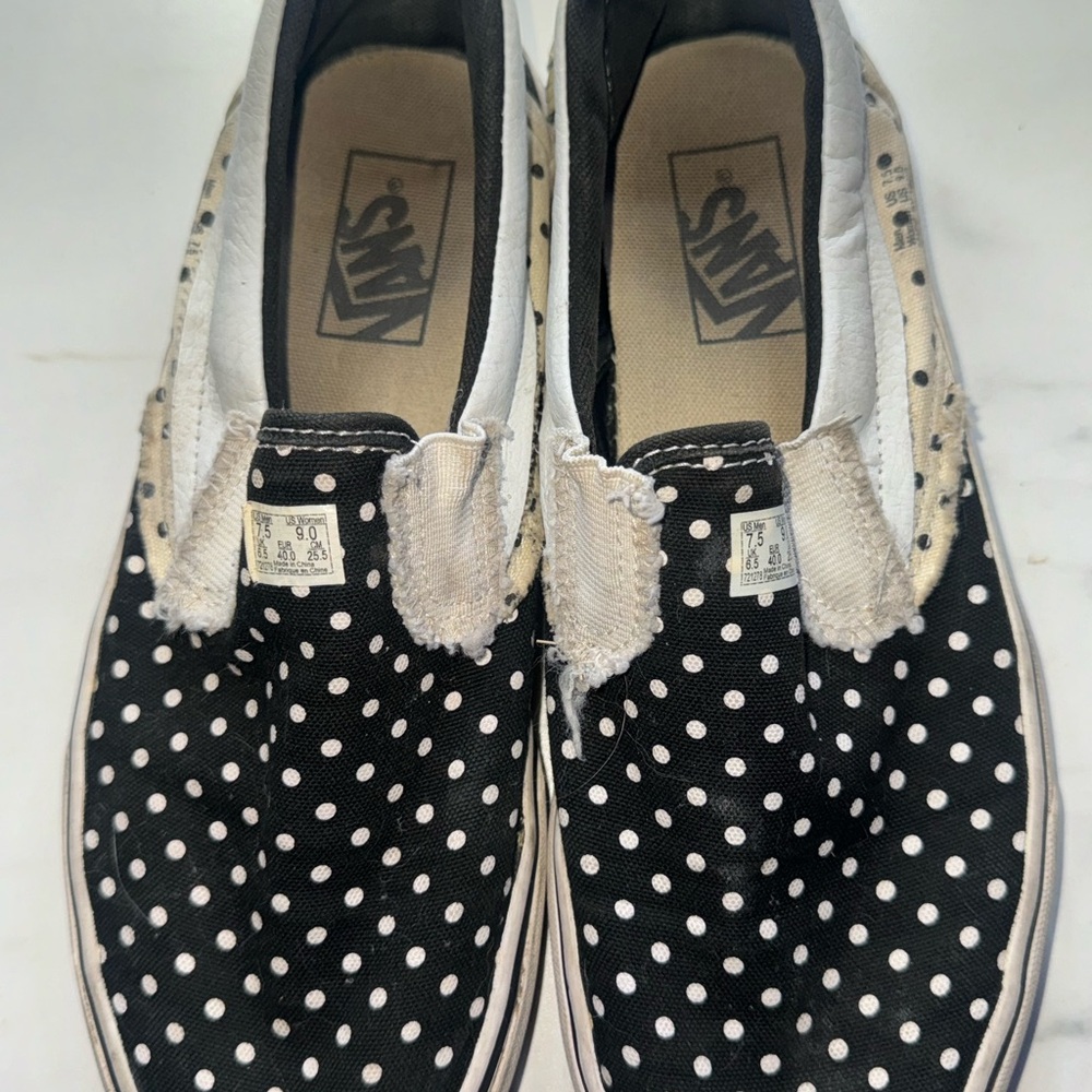 Vans Black and White Polka Dot Shoes